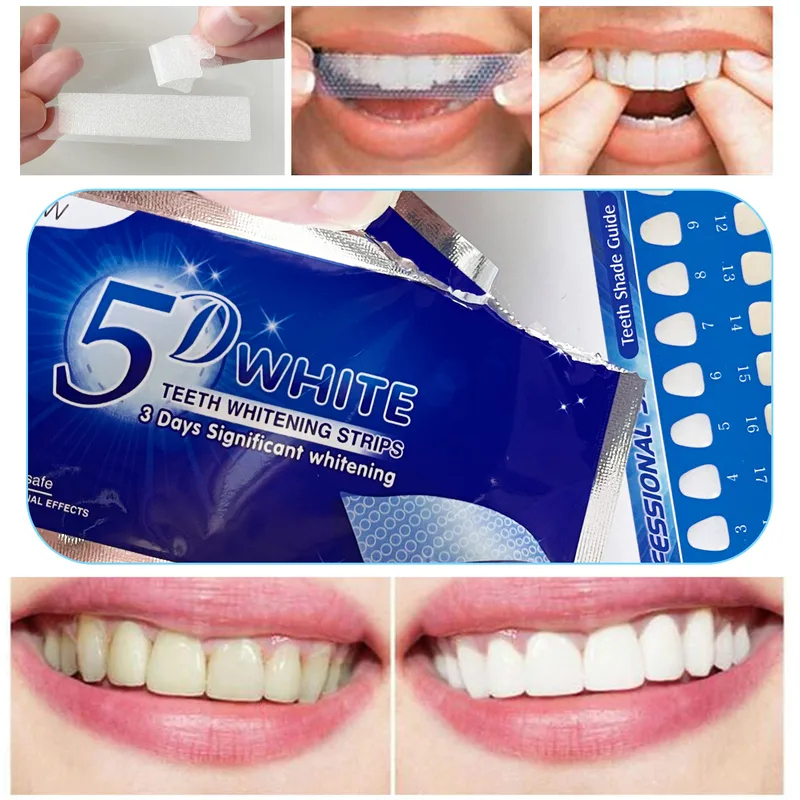 Teeth Whitening Hismile - 1-12pcs 5D Whitening Teeth Stickers White