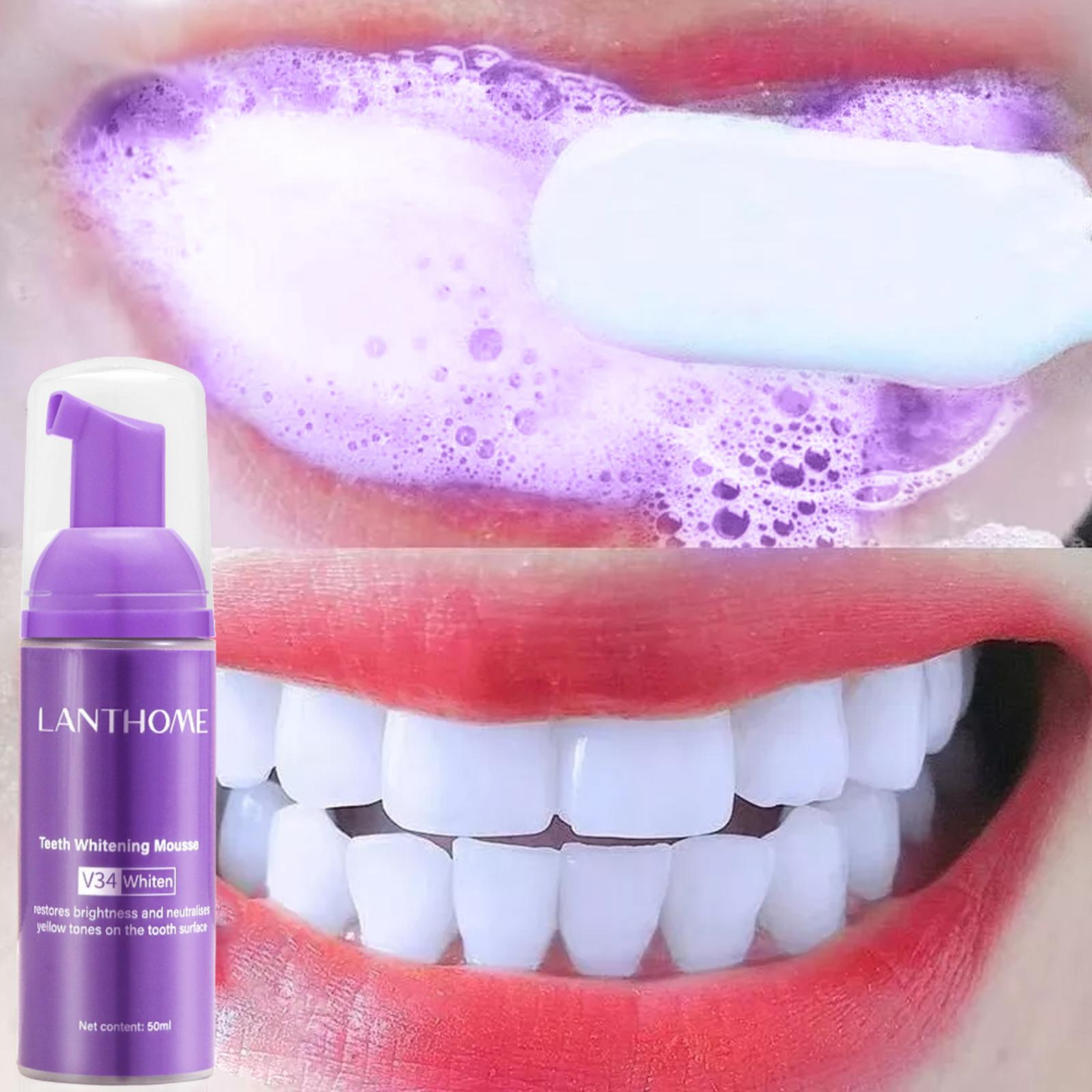 V34 Mousse Teeth Cleaning Toot - Teeth Whitening Yellow Teeth 评论和价格
