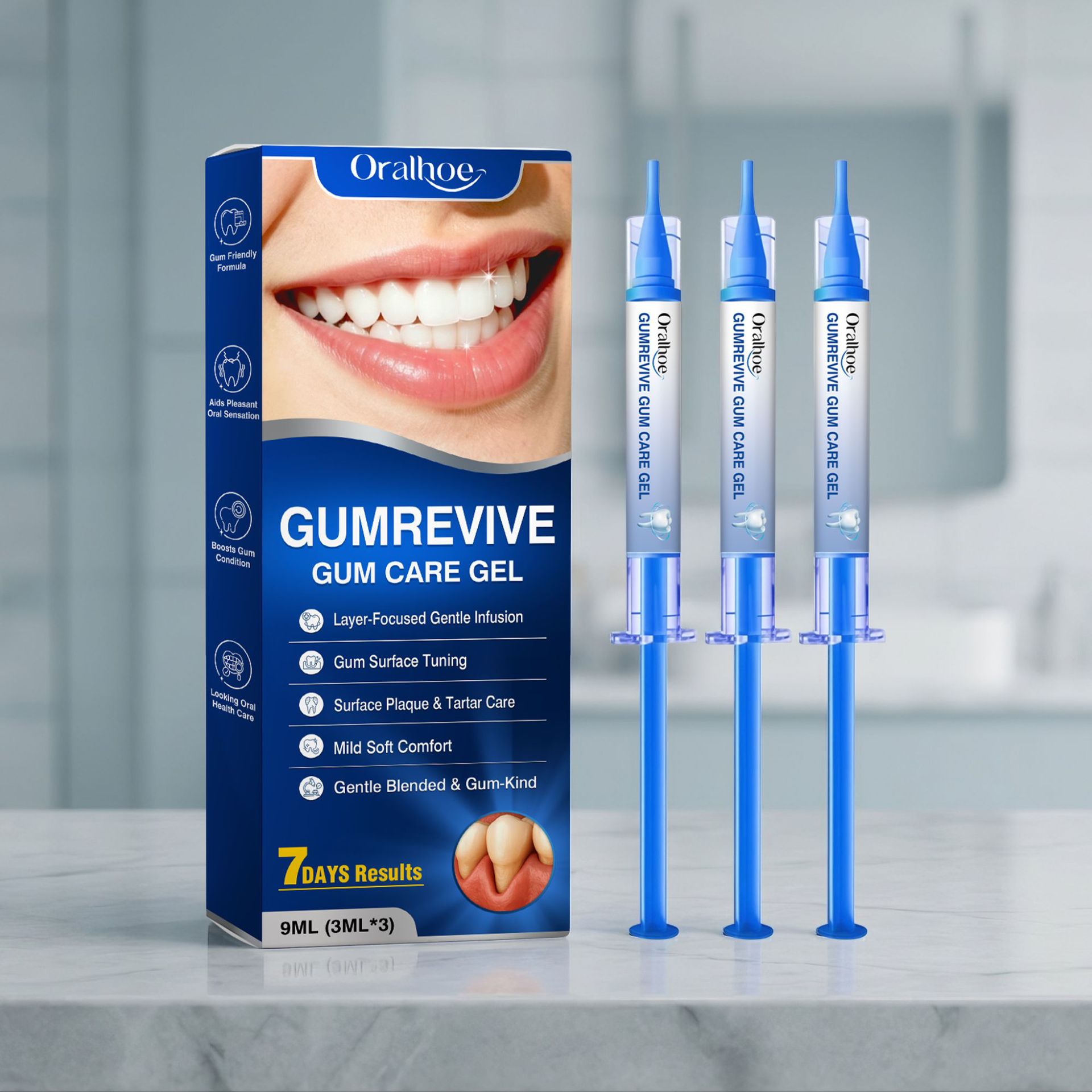 Oralhoe Gum Care Gel 3Pcs Syri - Teeth Whitening In Office 评论和价格