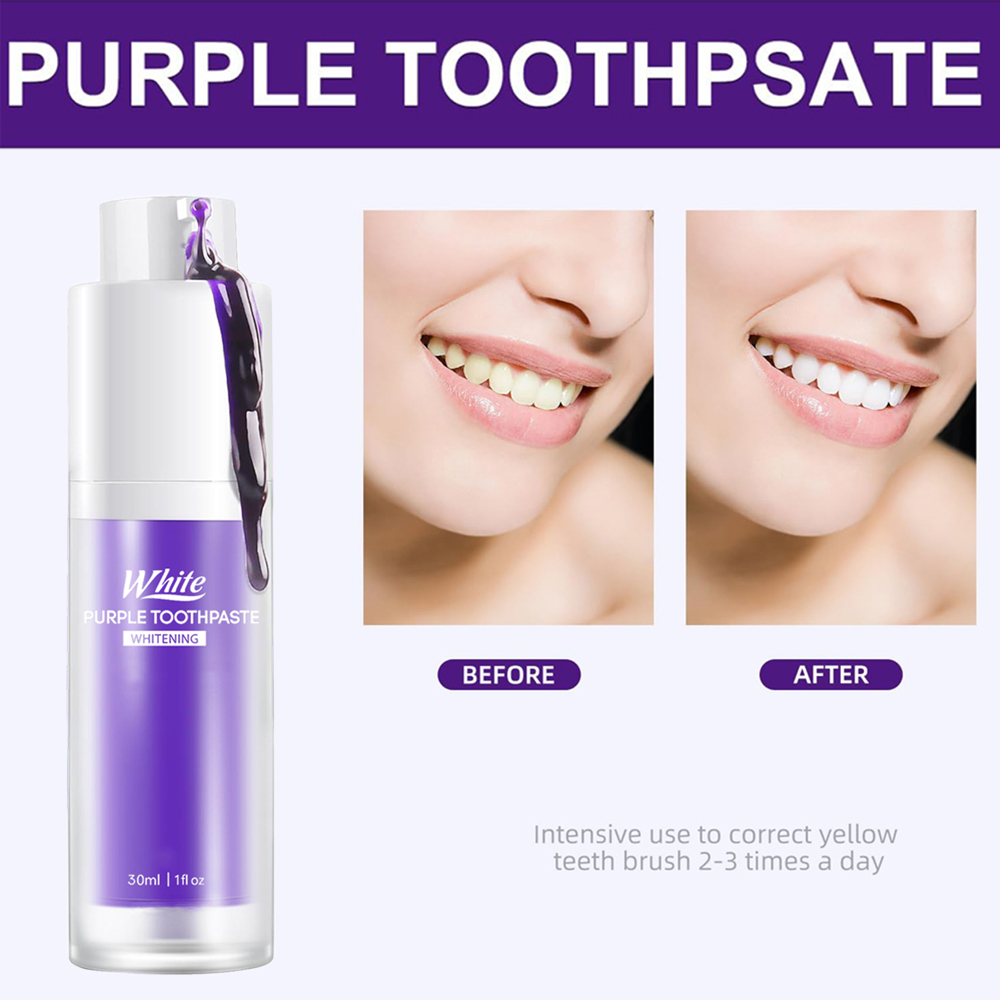 Purple Whitening Toothpaste 30 - Teeth Whitening Hismile 评论和价格