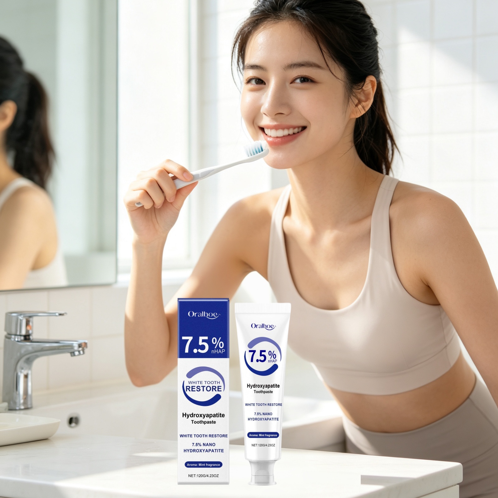 Oralhoe Hydroxyapatite Toothpa - Teeth Whitening Yellow Teeth 评论和价格